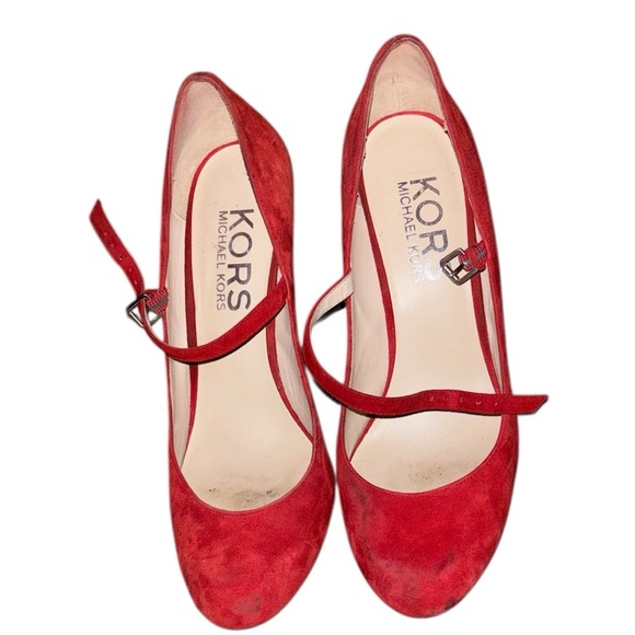 Michael Kors Red Suede Heels - Picture 11 of 17